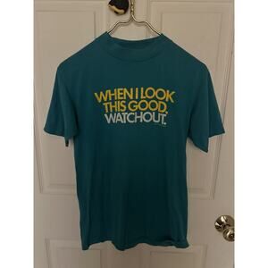 Peacock Papers Boston Mens T Shirt 80's 90's Funny Miller Green Watch Out Stitch